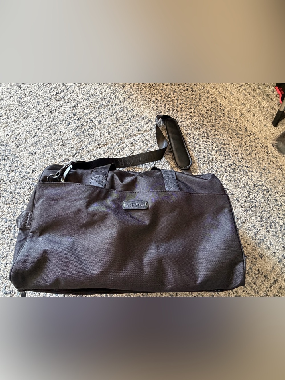 Bugatti Black Men’s Duffel with Shoulder Strap